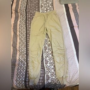 Khaki Coloured Lululemon Beyond the Studio Joggers